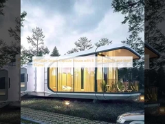 บ้านแคปซูลอวกาศแบบพกพาที่มีความจุ 8 ตัน และกรอบเหล็ก