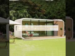 การเชื่อมต่อ WiFi และระบบปรับอากาศใน Apple Capsule House พร้อมอะลูมิเนียมอัลลอยอเนกประสงค์