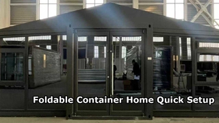 การติดตั้งอย่างรวดเร็วของบ้านคอนเทนเนอร์แบบพับได้ 20 ฟุต