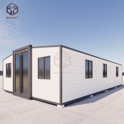 ซื้อ บ้านคอนเทนเนอร์การขนส่งที่สามารถขยายได้ 40 ฟุต สําหรับสถานที่ก่อสร้าง online manufacture