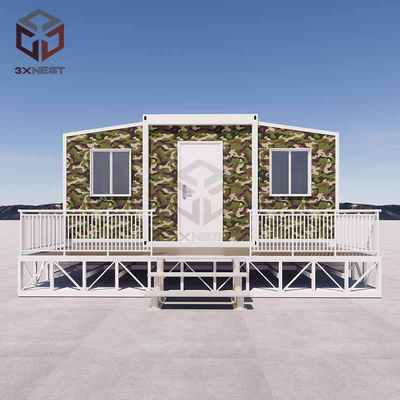 ซื้อ โครงสร้างสแตนเลส บ้านบรรจุสินค้าพับได้ พร้อมหลังคาเกรด 8 ทนต่อแผ่นดินไหว online manufacture