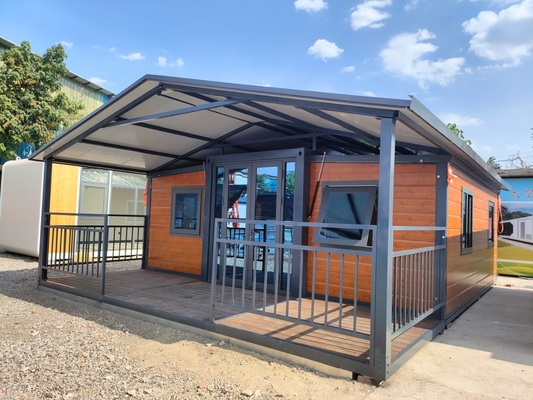 ซื้อ 40ft Expandable Container Home with 2200mm Fold Size 5900x6300x2480mm Extended Size and Accessories Included online manufacture