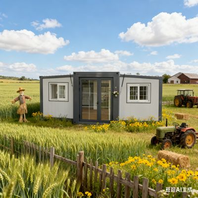 ซื้อ Double Wing 20 Foot Container House with Balcony 37 Square Meters Floor Area and Bending Parts 2.0mm Bottom Beam online manufacture