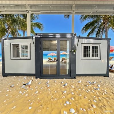 ซื้อ Expandable double wing 20 Foot container house featuring 50mm/75mm Sandwich Panel and 2 KN/m2 Floor Permitted Loading online manufacture