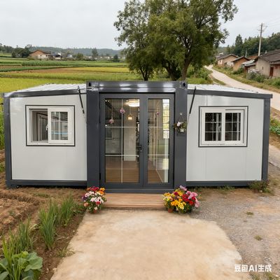 ซื้อ 50-75 Mm EPS Sandwich Panel Wall And Roof Foldable 20ft Container with Galvanized Light Steel Frame Main Frame การผลิตออนไลน์