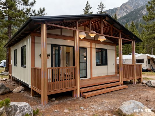 ซื้อ Expandable Container House L-shaped Cabinet Kitchen Wet-dry Separation Bathroom Overall Frame Protection Coating การผลิตออนไลน์