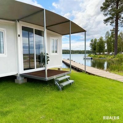 ซื้อ 1 40HQ Shipping Container Can Hold 4 Sets Foldable Modular Homes with 75mm EPS Sandwich Panels and Wire 2.5m2 การผลิตออนไลน์