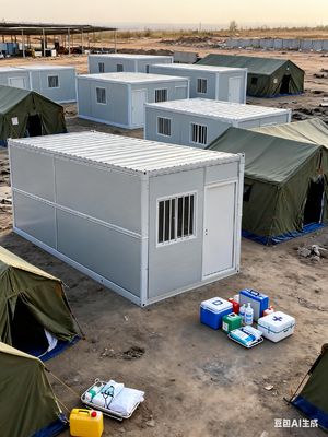 ซื้อ Expandable Prefab House with Sound Insulation ≥ 30dB and Outer Dimensions 5800*2400*2896mm for Roof Live Road 0.5KN/㎡ การผลิตออนไลน์