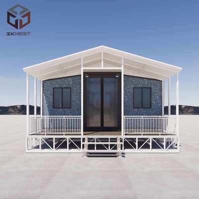 โมเดิร์นและใช้งานจริง บ้านเคลื่อนที่ Prefab พร้อมระเบียง สําหรับพื้นที่ที่ประหยัดและยืดหยุ่น