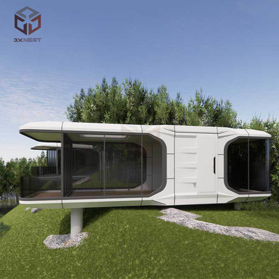 บ้านกันไฟ แคปซูล Prefabricated Glamping Pods บ้าน 29.6m2