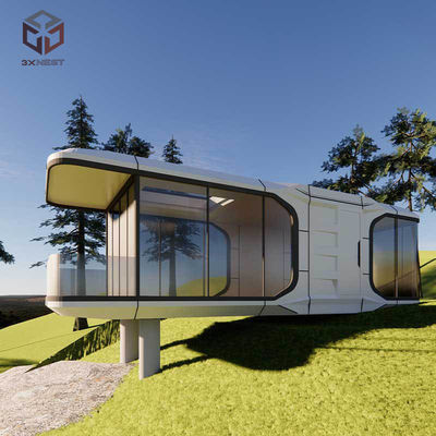 8.5 เมตร สเปซแคปซูล เฮ้าส์ โป๊ดบ้าน Prefabricated กันลม