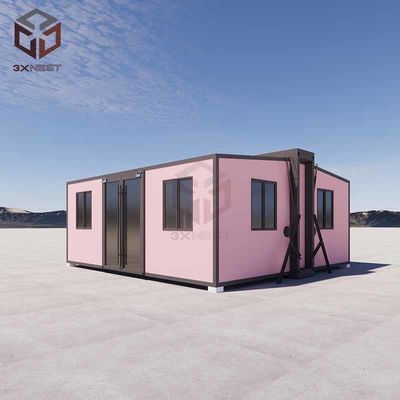 700mm Wall Fireproof Prefab บ้านพับพกพา 20ft 30ft 40ft