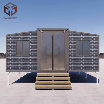 EPS/PU/Rock Wool Sandwich Panel 20FT บ้านที่ทําขึ้นก่อนสําหรับการอยู่อาศัยชั่วคราวหรือถาวร