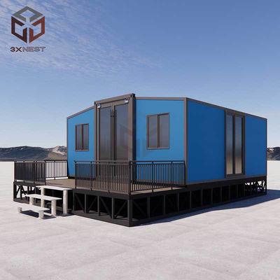 20FT คอนเทนเนอร์ บ้านพับเคลื่อนที่ที่ทําขึ้นก่อน วอลล์หิน แซนวิช แพนลท์ผนัง