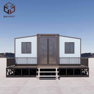 เกรด 8 ความต้านทานต่อแผ่นดินไหว 20FT บ้านที่สร้างขึ้นก่อนมีหน้าต่างอัลลูมิเนียมสะพานหัก