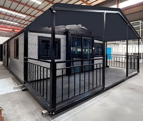 Customizable Expandable Container House with EPS Sandwich Panel Wall 56 Square Meter Floor Area