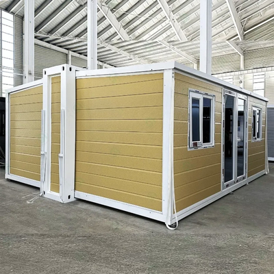 บ้านพับ Prefab ปรับแต่ง 700 มม โมดูลการออกแบบ กันไฟ