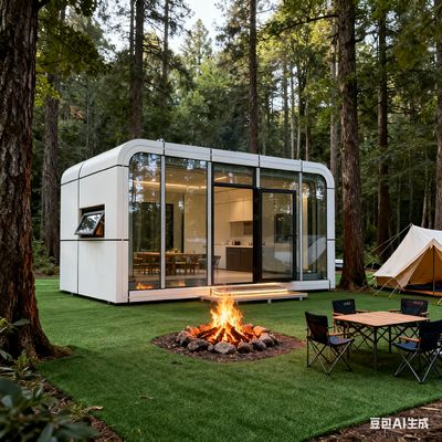 บ้านแคปซูล Apple พร้อม WiFi สำหรับ 2 คน พกพาสะดวกและประกอบง่าย