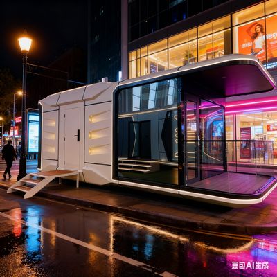 3460 หน้ากว้าง บ้านแคปซูลอวกาศ มีน้ําหนัก 7 ตัน และพื้นที่ 29.6 ตารางเมตร