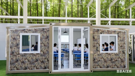 แผงแซนวิช EPS ขนาด 75 มม. แบบพับได้สำหรับตู้คอนเทนเนอร์ 20 ฟุต พร้อมระเบียงและแผงผนังที่ปรับแต่งได้