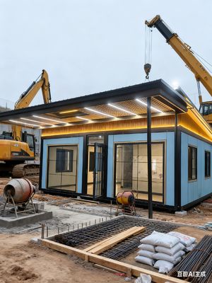 100mm Thick Expandable Container House with Spray-Coated Polyurethane and 5.5 Tons Net Weight