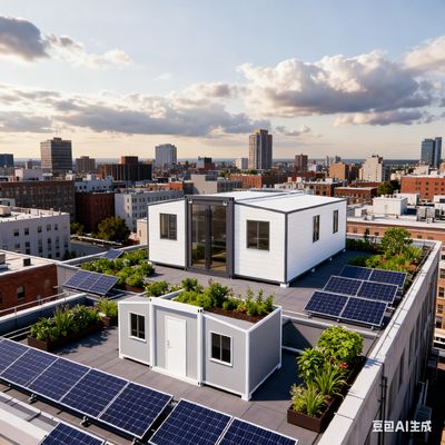 บ้านพับแบบ Prefab ขนาดเล็ก Twin Wing ขนาด 56 ตารางเมตร L9000*W6220*H2480mm และอายุการใช้งานมากกว่า 30 ปี