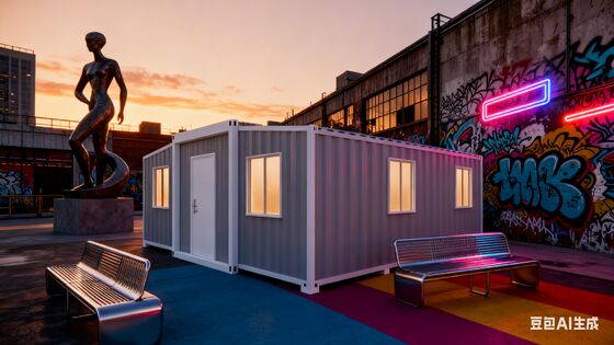 คอนเทนเนอร์ที่ขยายได้ 40 ฟุต บ้านพร้อมแผ่น PVC ภายใน ปลายความต้านทานลม 4.18KN / M2 และระเบียงที่ปรับแต่งได้