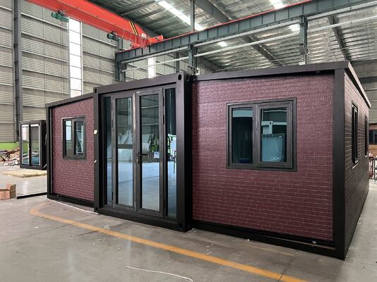 ตู้คอนเทนเนอร์พับได้ขนาด 20 ฟุต พร้อมแผงแซนวิช EPS หนา 75 มม. ทนทานต่อแรงลม 4.18 KN/M² และทนต่อแผ่นดินไหวระดับ 8