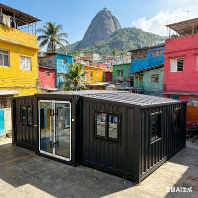 ถัง 20 ฟุตแบบพับกันไฟ พร้อมอุปกรณ์กันความร้อนและเสียงสําหรับบ้านแบบจําลองที่สามารถปรับแต่งได้