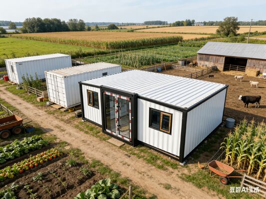 ถัง 20 ฟุตที่พับได้ มีน้ําหนัก 2.8 ตัน แผ่นแซนวิช EPS ขนาด 75 มม และออกแบบที่สามารถปรับแต่งได้