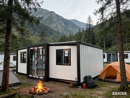 ถัง 20 ฟุตที่พับได้ทันสมัย พร้อมแผ่นแซนวิช EPS ขนาด 75 มม และพื้นใยซีเมนต์กันไฟ 18 มม